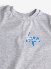 Hype. Boys Grey Marl Double Long Sleeve 100% Cotton T-Shirt - Image 9 of 11