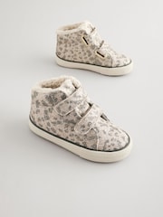 Animal Shimmer Wide Fit (G) High Top Trainers - Image 1 of 7