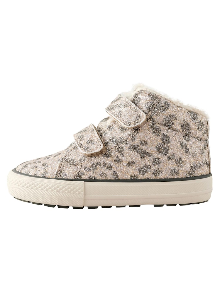 Animal Shimmer Wide Fit (G) High Top Trainers - Image 7 of 7