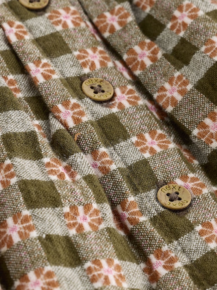 Green Check Baby Woven Dress with Tights (0mths-2yrs) - Image 6 of 9