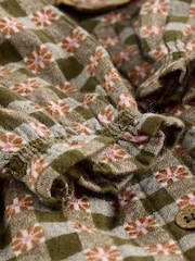 Zelena karirasta - dojenček Woven obleka with hlačne nogavice (0mths-2yrs) - Slika 7 iz 9