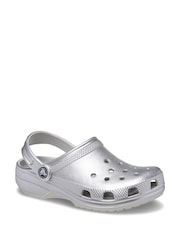 Crocs Silver Glitter Kids Classic Clogs - Image 3 of 6