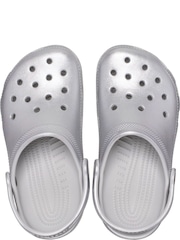Crocs Silver Glitter Kids Classic Clogs - Image 6 of 6