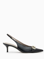 AllSaints Black Slingback Selina Heels - Image 1 of 7