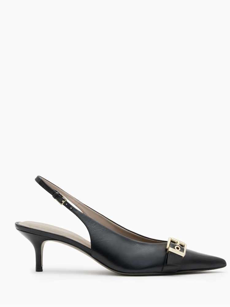 AllSaints Black Slingback Selina Heels - Image 1 of 7