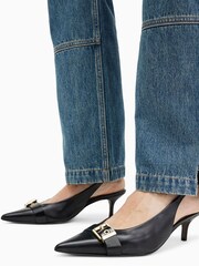 AllSaints Black Slingback Selina Heels - Image 6 of 7