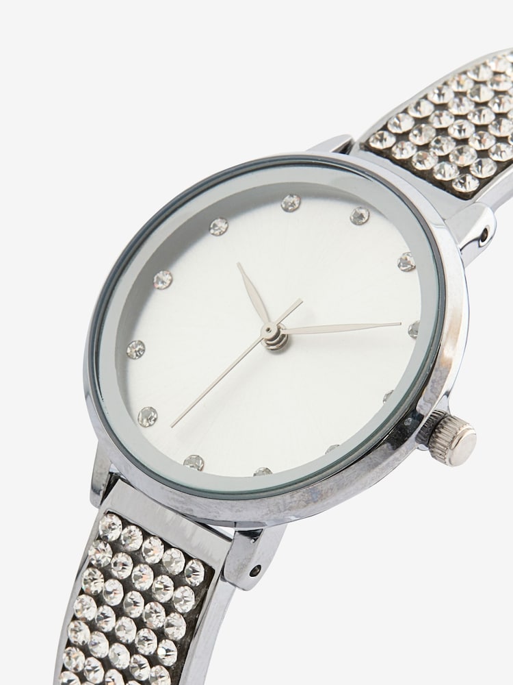 Silver Tone Sparkle Watch - Image 4 of 4