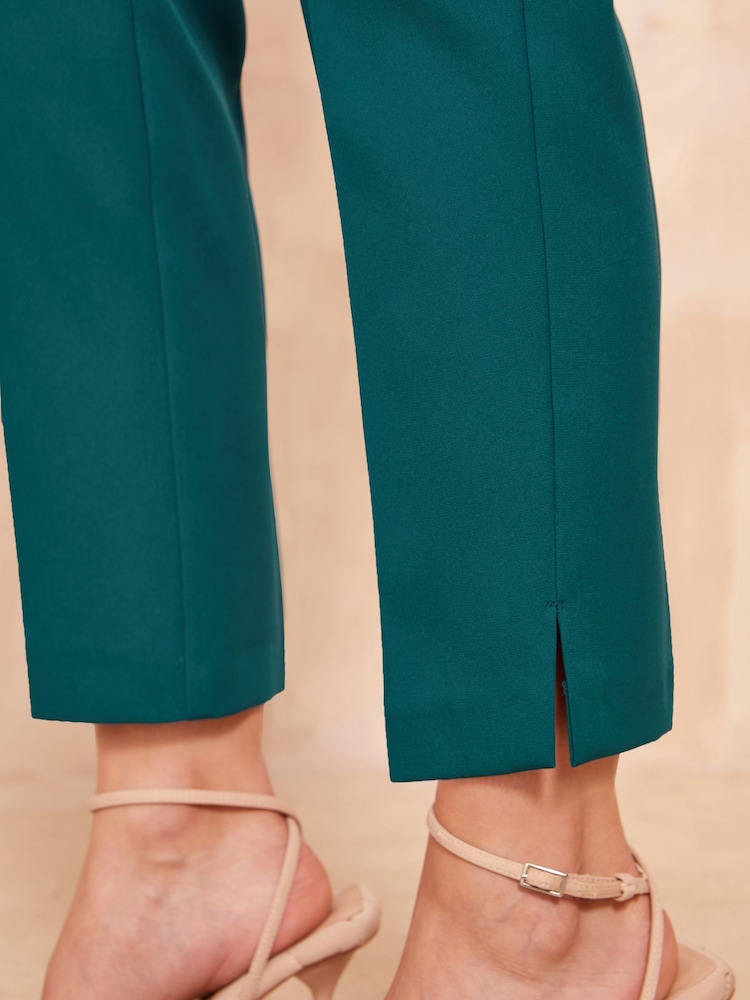 Friends Like These Green Petite Tailored Ankle Grazer Trousers Co Ord Suit - Image 4 of 4 Friends Like These Green Petite Tailored Ankle Grazer Trousers Co Ord Suit - Image 4 of 4