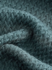 Green Signature 100% Merino Textured Crew Jumper - Image 5 of 6