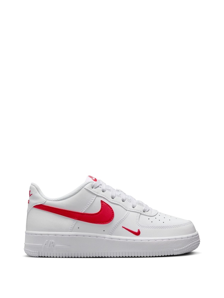 Nike Red/White Air Force 1 LV8 1 Trainers - Image 1 of 8
