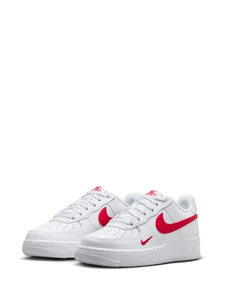 Nike Red/White Air Force 1 LV8 1 Trainers - Image 3 of 8