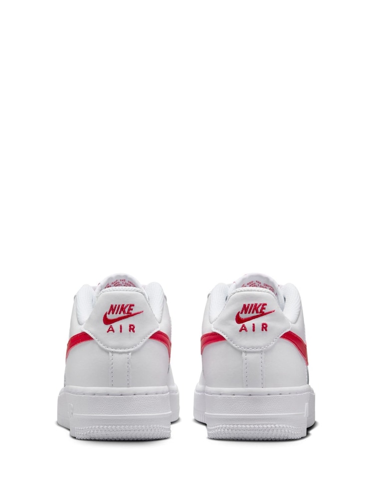 Nike Red/White Air Force 1 LV8 1 Trainers - Image 4 of 8