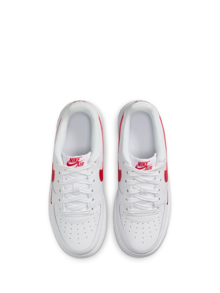 Nike Red/White Air Force 1 LV8 1 Trainers - Image 5 of 8