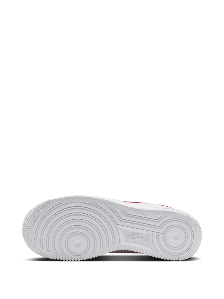 Nike Red/White Air Force 1 LV8 1 Trainers - Image 6 of 8