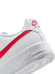 Nike Red/White Air Force 1 LV8 1 Trainers - Image 8 of 8