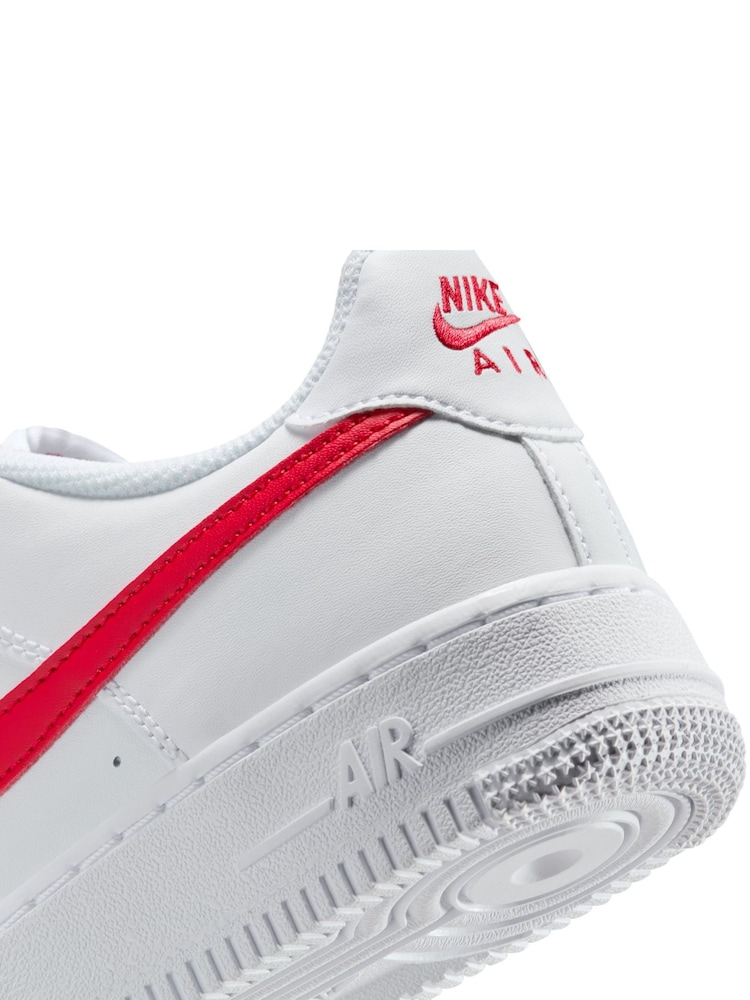 Nike Red/White Air Force 1 LV8 1 Trainers - Image 8 of 8