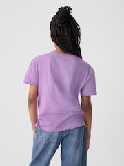 Gap Purple Sequin Graphic Short Sleeve Crew Neck T-Shirt (4-13yrs) - Image 2 of 3