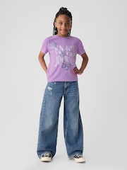 Gap Purple Sequin Graphic Short Sleeve Crew Neck T-Shirt (4-13yrs) - Image 3 of 3