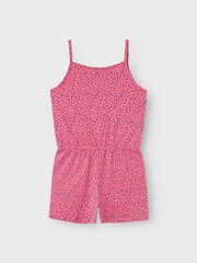 Name It Pink 100% Cotton Printed Playsuit - Image 1 of 3