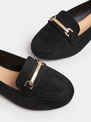 Yours Curve Black Faux Suede Buckle Loafers In Extra Wide EEE Fit - Image 5 of 5
