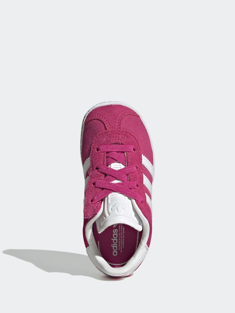 adidas Originals Dark Pink Gazelle Trainers - Image 4 of 9