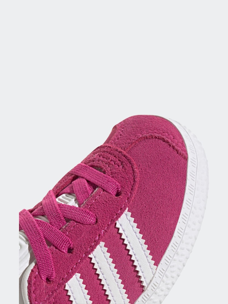 adidas Originals Dark Pink Gazelle Trainers - Image 5 of 9