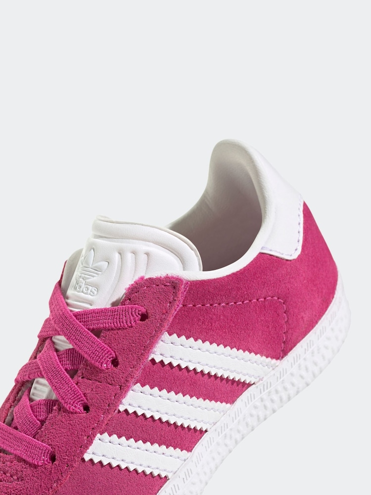adidas Originals Dark Pink Gazelle Trainers - Image 6 of 9