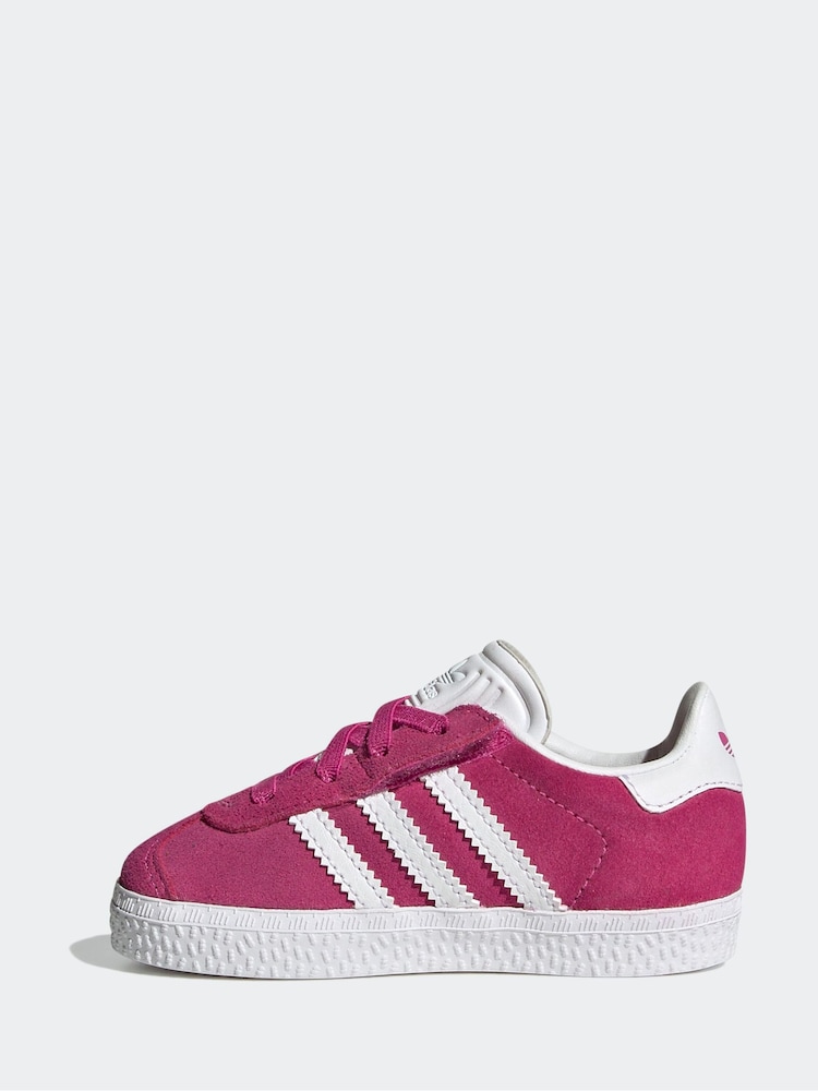 adidas Originals Dark Pink Gazelle Trainers - Image 7 of 9