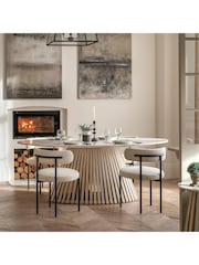Gallery Home Natural Oujda Marble Oval Dining Table - Image 5 of 8