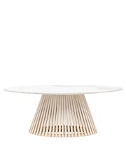 Gallery Home Natural Oujda Marble Oval Dining Table - Image 7 of 8