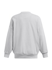 Under Armour Grey Oversized Icon Terry Crew Neck Sweat Top - Image 4 of 5