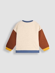 JoJo Maman Bébé Natural Dinosaur Applique Sweatshirt & Jogger Set - Image 3 of 6