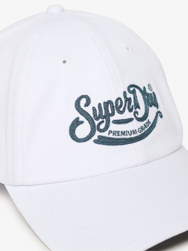 Superdry Cream Graphic Baseball 100% Cotton Cap - Image 2 of 5