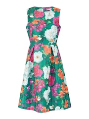 Yumi Green Floral Skater Dress - Image 4 of 4