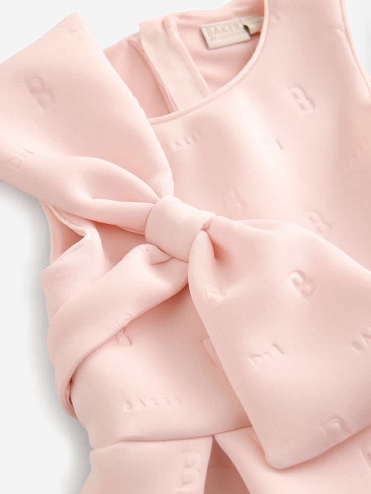 Rose - Robe Baker by Ted Baker en néo-marine à nœud - Image 3 of 4