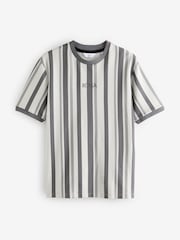 Grey Roma Vertical Stripe T-Shirt - Image 5 of 7