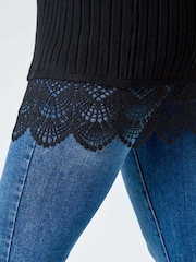 Roman Black Edge to Edge Lace Cardigan - Image 5 of 5