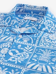 Blue Short Sleeve Printed Shirt - Image 5 of 6