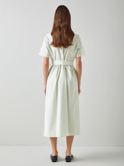 LK Bennett Bextor Stripe Italian Viscose Cotton Dress - Image 1 of 4