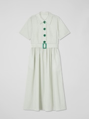 LK Bennett Bextor Stripe Italian Viscose Cotton Dress - Image 4 of 4