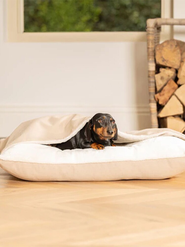 Lords and Labradors Oatmeal Savanna Sleepy Burrows Dog Bed - Image 1 of 2