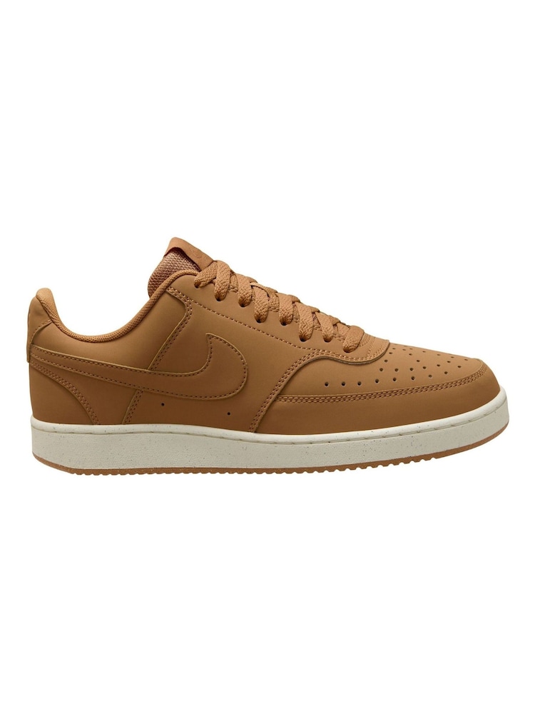 Nike Tan/Ecru Court Vision Low Trainers - Image 1 of 4