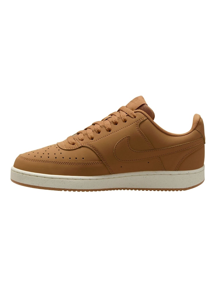 Nike Tan/Ecru Court Vision Low Trainers - Image 2 of 4