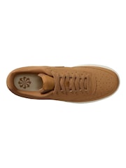 Nike Tan/Ecru Court Vision Low Trainers - Image 3 of 4
