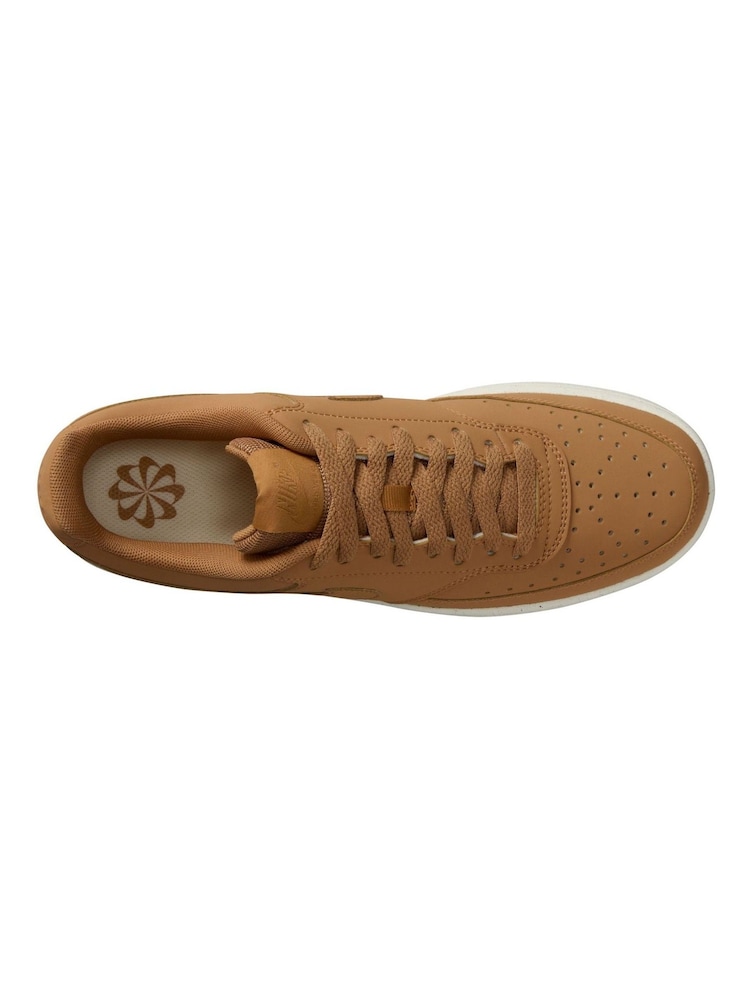 Nike Tan/Ecru Court Vision Low Trainers - Image 3 of 4