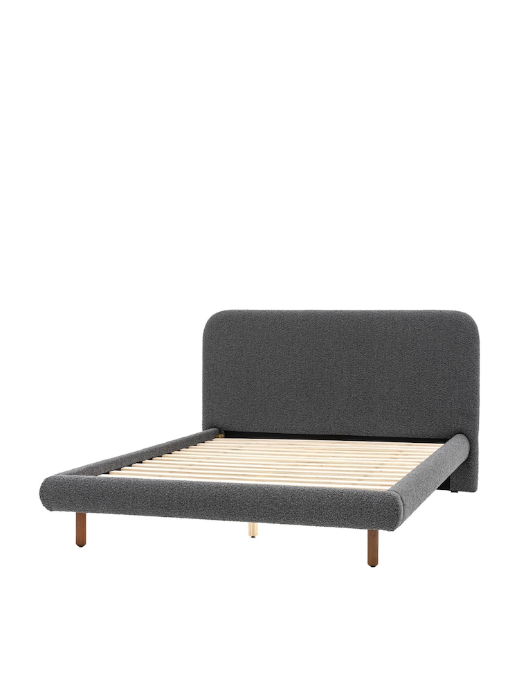 Gallery Home Stone Grey Filey Upholstered Boucle Bed - Image 2 of 2