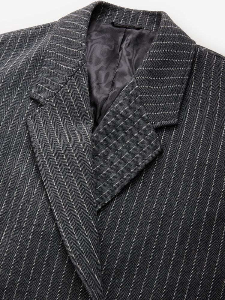 Grau - EDIT Herringbone Stripe Epsom Overcoat with Wool - Bild 10 von 10 Grau - EDIT Herringbone Stripe Epsom Overcoat with Wool - Bild 10 von 10