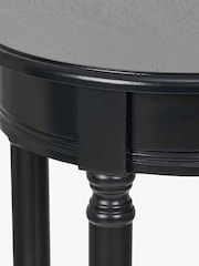 Pacific Black Heritage Pine Wood Round Accent Table - Image 4 of 5