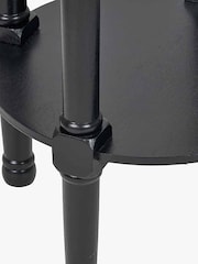 Pacific Black Heritage Pine Wood Round Accent Table - Image 5 of 5