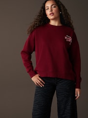 Burgundy Red/Berry Festive Spirits Christmas Lapland Brewing Co Fun Graphic Crew Neck Sweatshirt - Image 2 of 8